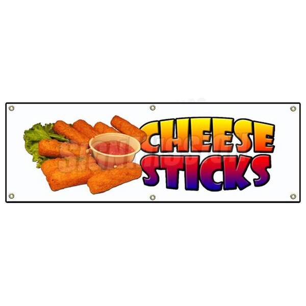 CHEESE STICKS BANNER SIGN mozzarella concession new fried fry hot fresh